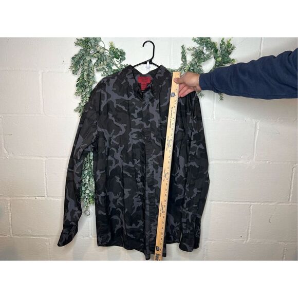 Men’s the foundry supply company long sleeve camo button down - Picture 4 of 5